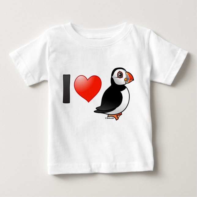 I Liebe Puffins Baby T-shirt (Vorderseite)