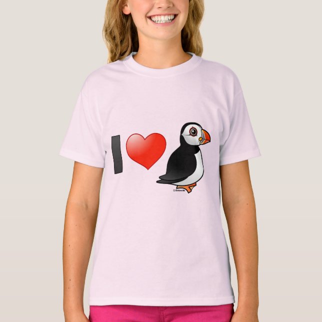 I Liebe Puffins T-Shirt (Vorderseite)