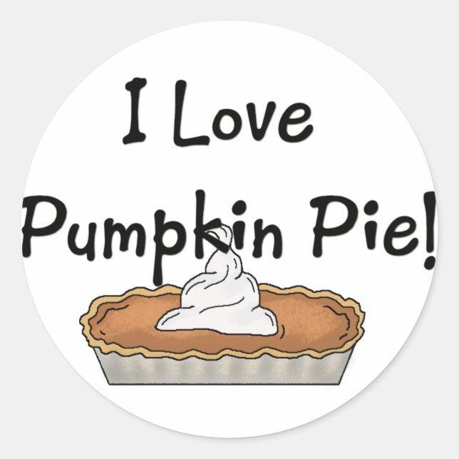 I Liebe Pumpkin Pie Stickers (Vorderseite)