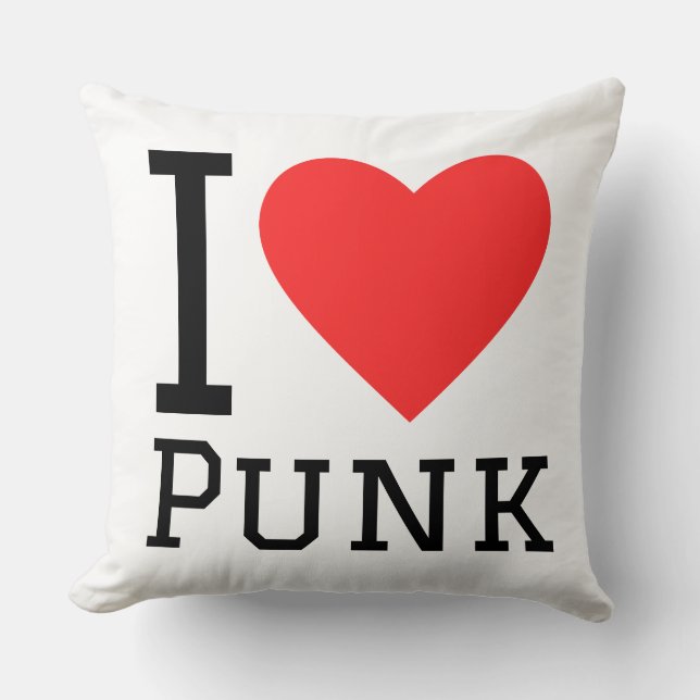 I Liebe Punk Kissen (Vorderseite)