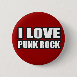 I LIEBE-PUNKfelsen für die Punkmädchen Typen Button