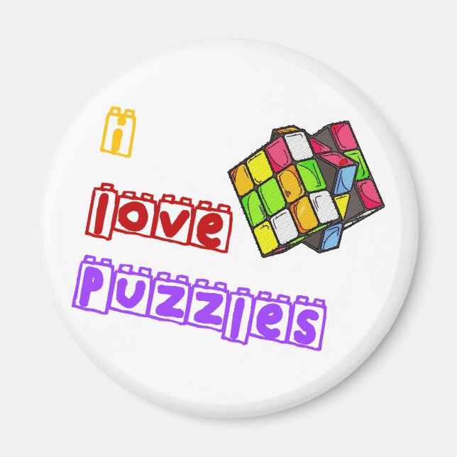 I Liebe Puzzles Magnet (Vorne)