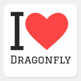 I LIEBE QUADRATISCHER AUFKLEBER