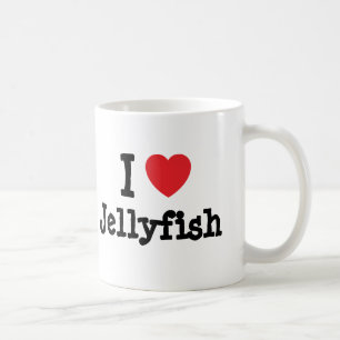 I Liebe Quallenherz personalisiert Kaffeetasse