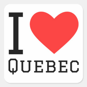 I Liebe quebec Quadratischer Aufkleber