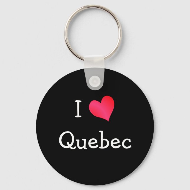 I Liebe Quebec Schlüsselanhänger (Vorderseite)