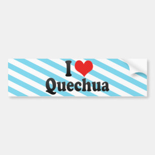 I Liebe Quechua Autoaufkleber