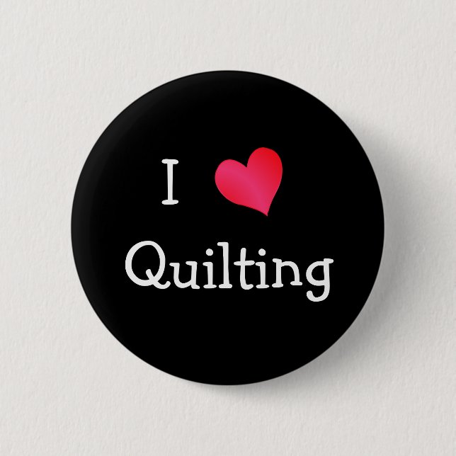 I Liebe Quilting Button (Vorderseite)