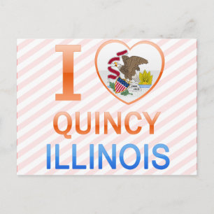 I Liebe Quincy, IL Postkarte