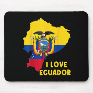 I Liebe Quito Hallo Ecuador Karte Flag Proud Ecuad Mousepad