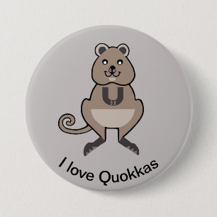I Liebe QUOKKAS - Marsupial - Aussie wild lebende  Button