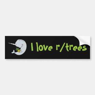 I Liebe r/trees Autoaufkleber
