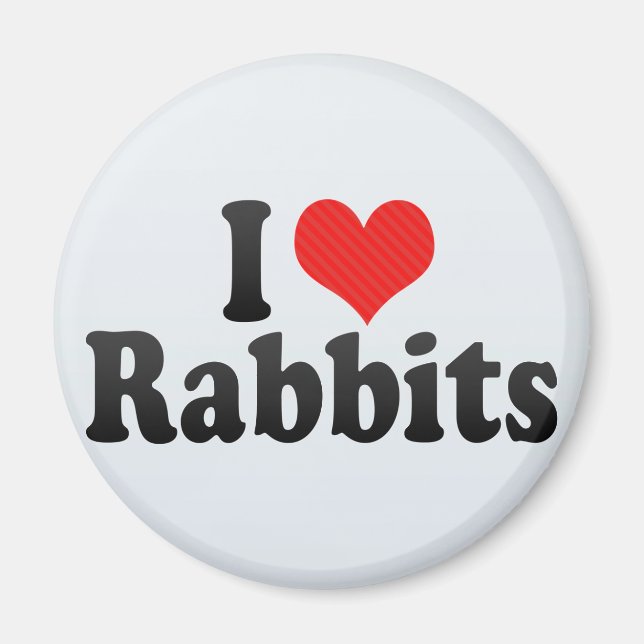 I Liebe Rabbits Magnet (Vorne)
