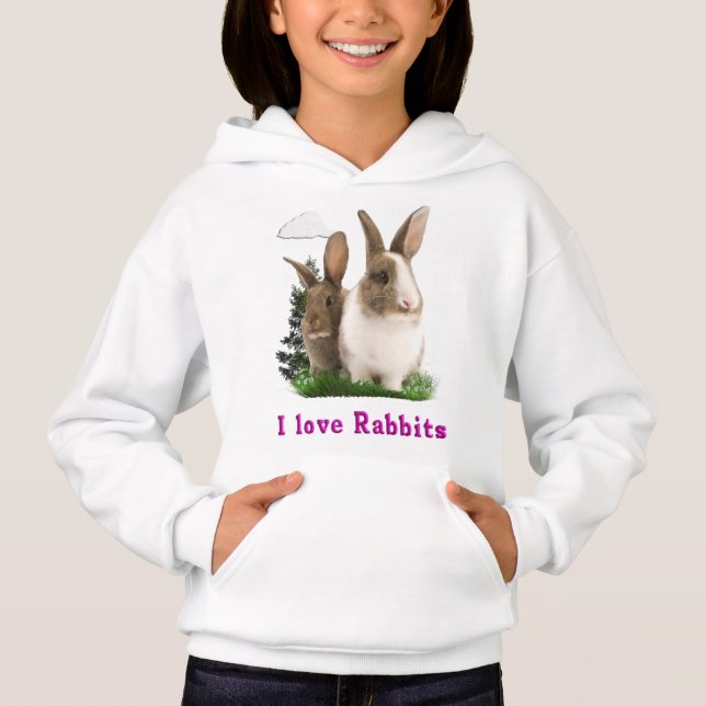 I Liebe Rabbitts Hoodie (Vorderseite)