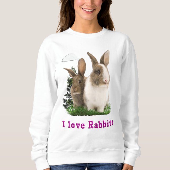 I Liebe Rabbitts Sweatshirt (Vorderseite)