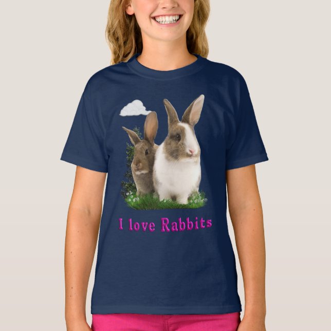 I Liebe Rabbitts T-Shirt (Vorderseite)