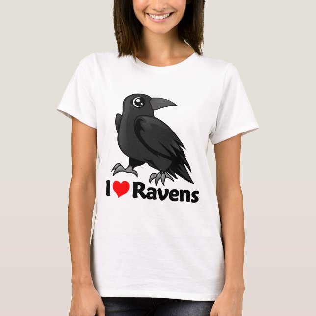 I Liebe-Raben T-Shirt (Vorderseite)