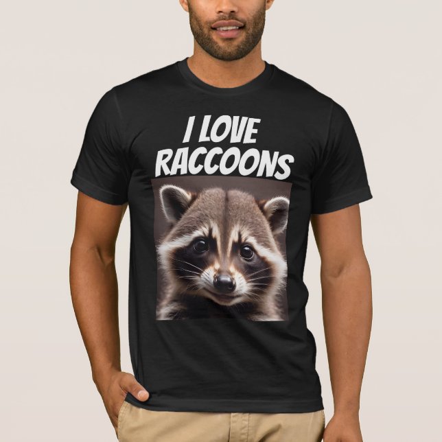 I Liebe Raccoons Raccoon Lover T - Shirt (Vorderseite)