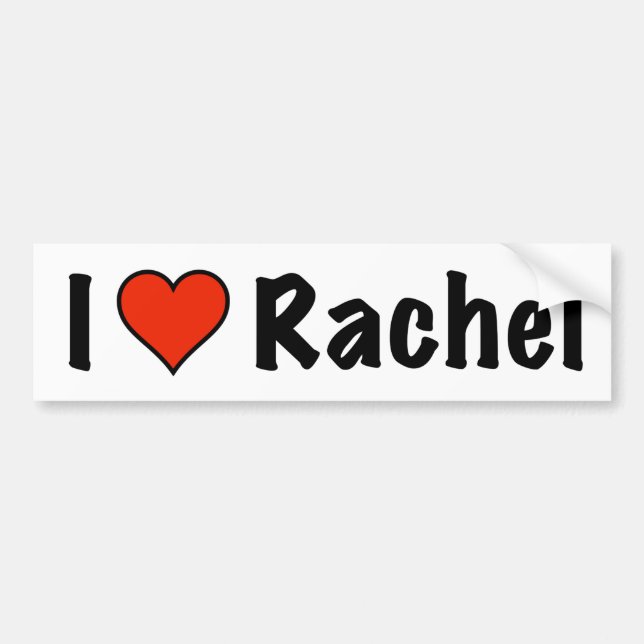 I Liebe Rachel Autoaufkleber (Vorne)