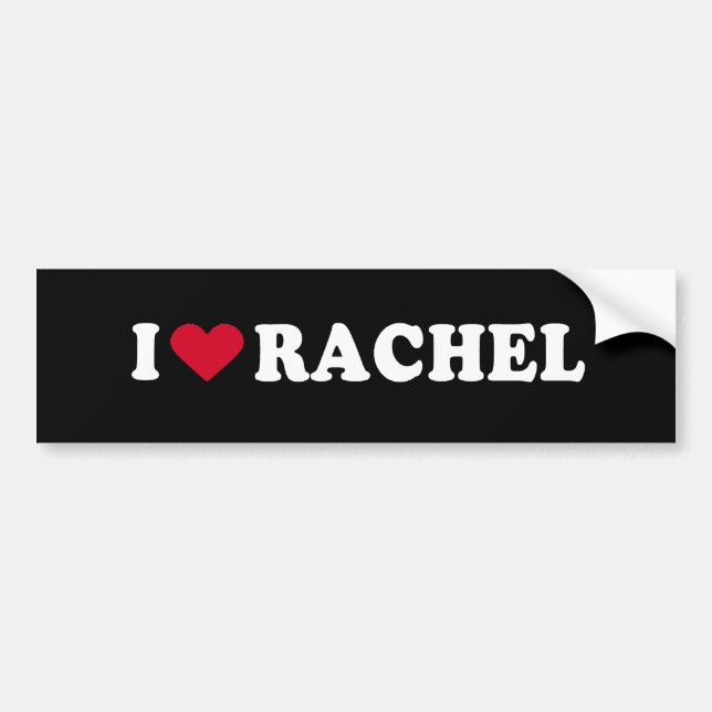 I LIEBE RACHEL AUTOAUFKLEBER (Vorne)