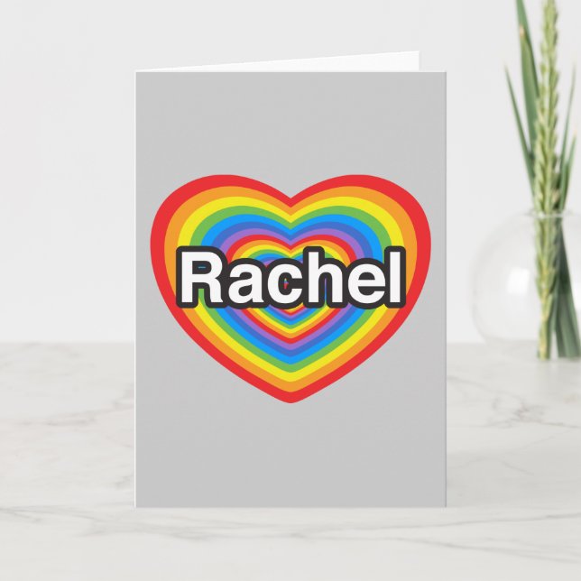 I Liebe Rachel. Liebe I Sie Rachel. Herz Karte (Vorderseite)
