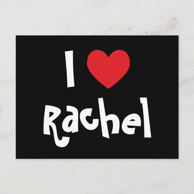 I Liebe Rachel Postkarte (Vorderseite)