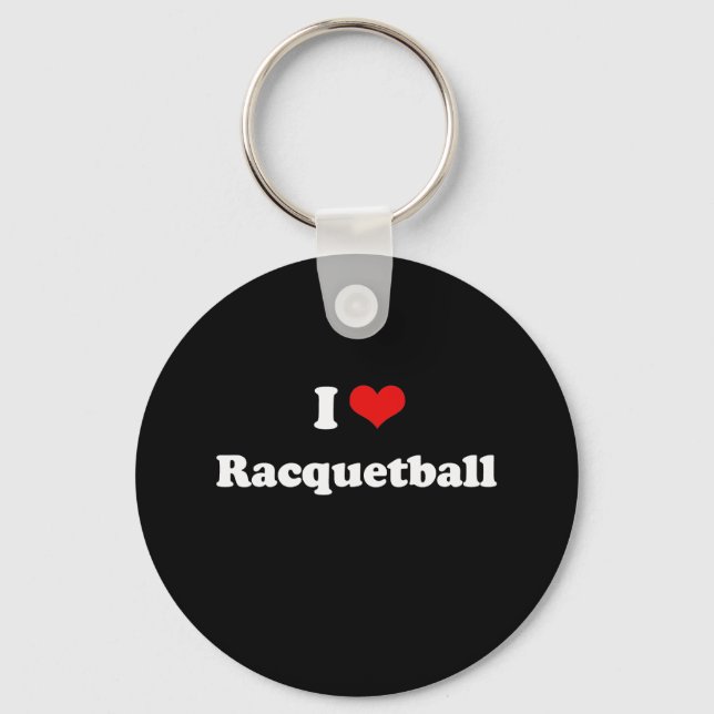 I Liebe Racquetball Tshirt Schlüsselanhänger (Vorderseite)