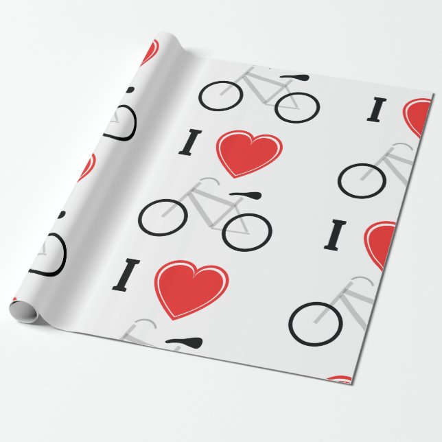 I Liebe-Radfahren Geschenkpapier (Ungerollt)
