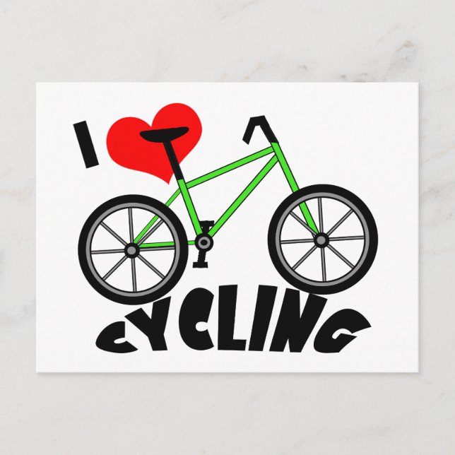 I Liebe Radfahren Postkarte (Vorderseite)