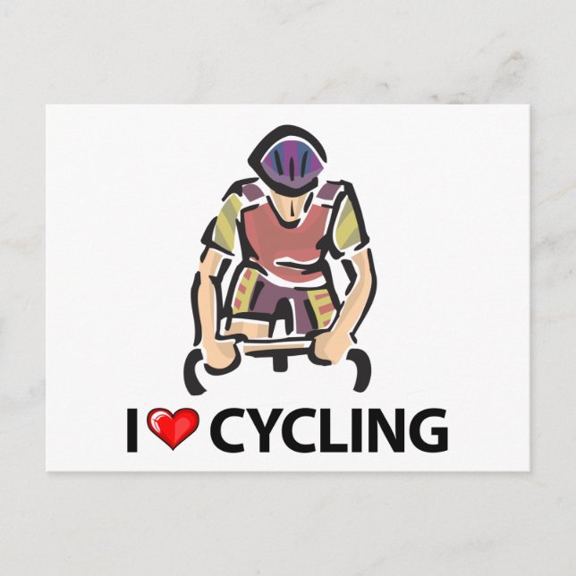 I Liebe Radfahren Postkarte (Vorderseite)