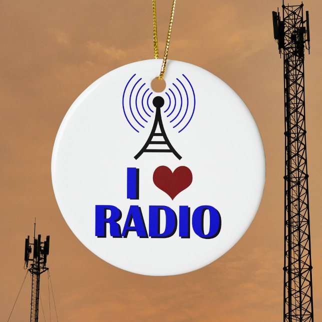 I Liebe Radio Christmas Keramik Ornament (Von Creator hochgeladen)