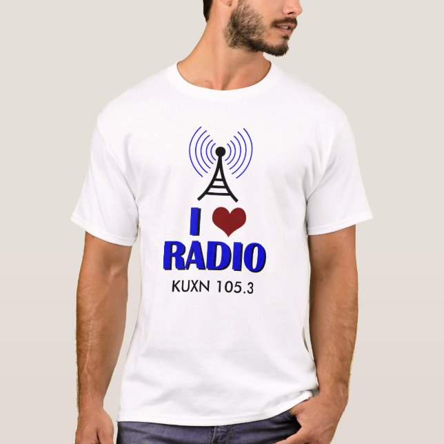 I Liebe Radio Custom Station DJ T-Shirt (Vorderseite)