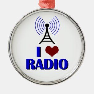 I Liebe Radio Ornament Aus Metall