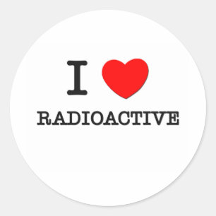 I Liebe Radioaktive Runder Aufkleber