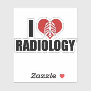 I Liebe Radiologie Cooler Radiologe Aufkleber
