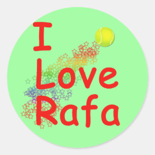 I Liebe Rafa Tennis Design Runder Aufkleber