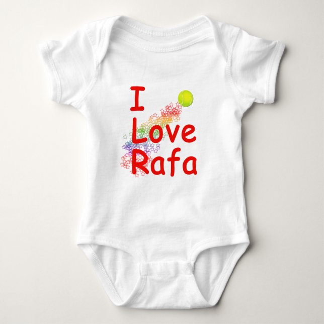 I Liebe Rafa Tennis-Entwurf Baby Strampler (Vorderseite)