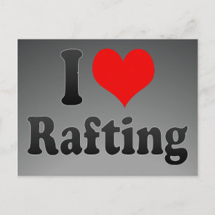 I Liebe Rafting Postkarte