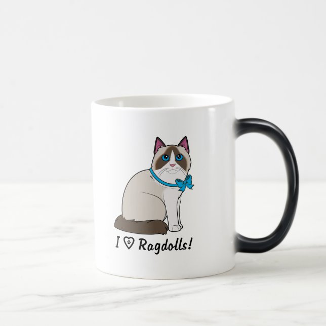 I Liebe Ragdoll Katzen Verwandlungstasse (Rechts)