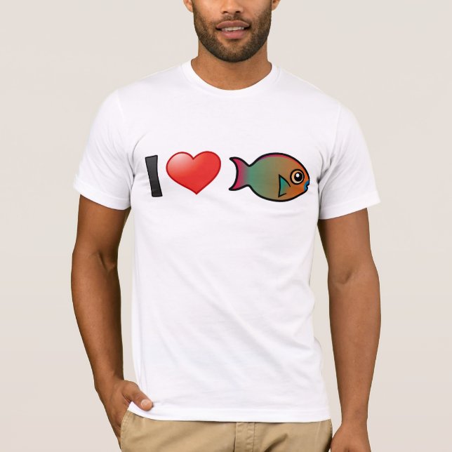 I Liebe Rainbow Parrotfish T-Shirt (Vorderseite)