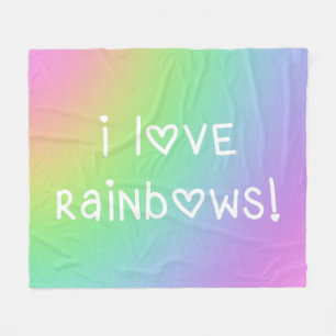 I Liebe Rainbows Fleece Blanket