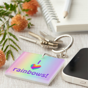 I Liebe Rainbows Schlüsselanhänger