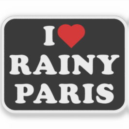 I Liebe Rainy Paris Aufkleber