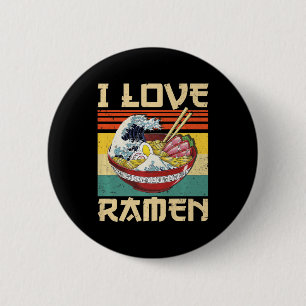 I Liebe Ramen Japanisch Niedlich Kawaii Anime Gift Button