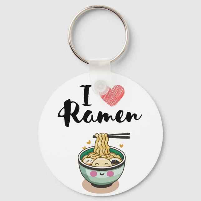 I Liebe ramen Schlüsselanhänger (Vorderseite)
