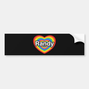 I Liebe Randy. Liebe I Sie Randy. Herz Autoaufkleber