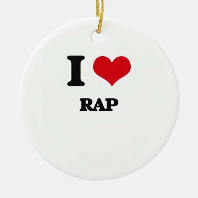 I Liebe RAP Keramik Ornament (Vorne)