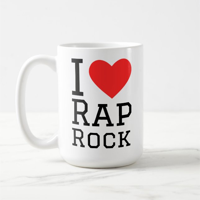 I Liebe Rap Rock Kaffeetasse (Links)