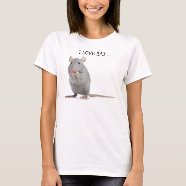 I LIEBE-RATTE T-Shirt (Vorderseite)