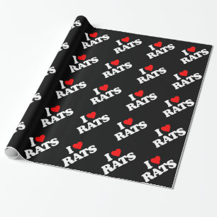 I LIEBE-RATTEN GESCHENKPAPIER
